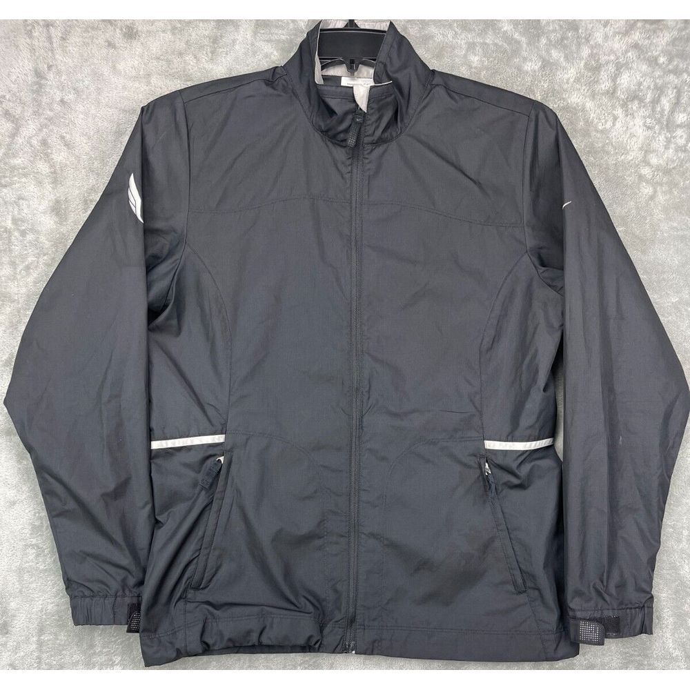 Nike Golf Women's Fit Storm Windbreaker Jacket Black Size M Full Zip Lightweight